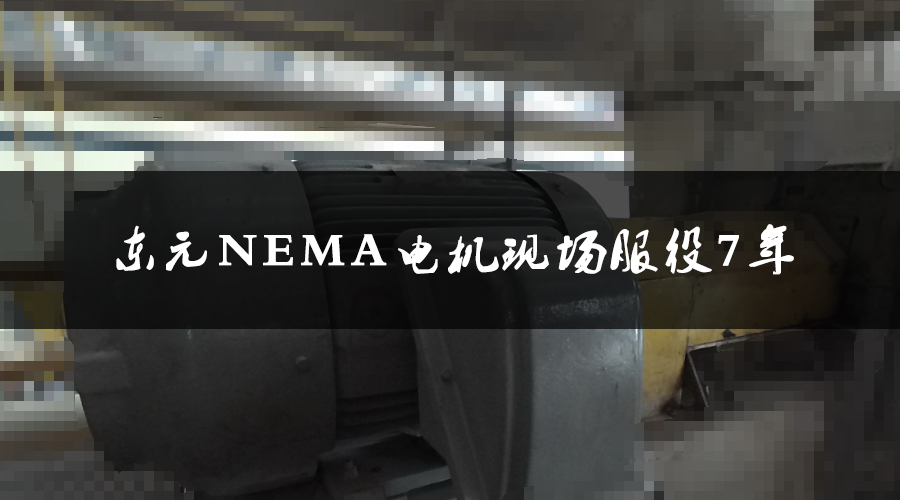 東元NEMA電機服役7年，運行狀態良好，現場檢測運行狀態