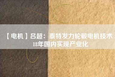 【電機】呂超:泰特發力輪轂電機技術 2018年國內實現產業化 - TECO東元電機 | 變頻器·伺服電機·減速機·電機解決方案