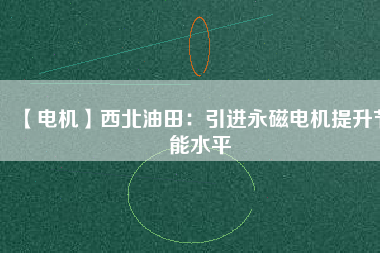 【電機】西北油田：引進永磁電機提升節能水平 - TECO東元電機 | 變頻器·伺服電機·減速機·電機解決方案