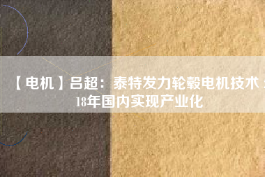 【電機】呂超:泰特發力輪轂電機技術 2018年國內實現產業化 - TECO東元電機 | 變頻器·伺服電機·減速機·電機解決方案