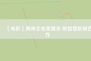 【電機】兩岸企業(yè)家峰會 拚智慧機械合作 - TECO東元電機 | 變頻器·伺服電機·減速機·電機解決方案