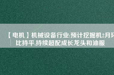 【電機】機械設備行業:預計挖掘機2月環比持平,持續超配成長龍頭和油服 - TECO東元電機 | 變頻器·伺服電機·減速機·電機解決方案