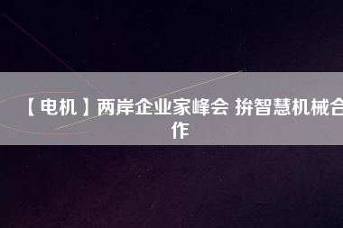 【電機】兩岸企業(yè)家峰會 拚智慧機械合作 - TECO東元電機 | 變頻器·伺服電機·減速機·電機解決方案