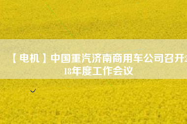 【電機】中國重汽濟南商用車公司召開2018年度工作會議 - TECO東元電機 | 變頻器·伺服電機·減速機·電機解決方案