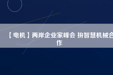 【電機】兩岸企業(yè)家峰會 拚智慧機械合作 - TECO東元電機 | 變頻器·伺服電機·減速機·電機解決方案