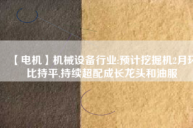 【電機】機械設備行業:預計挖掘機2月環比持平,持續超配成長龍頭和油服 - TECO東元電機 | 變頻器·伺服電機·減速機·電機解決方案