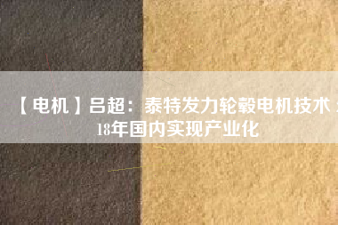 【電機】呂超:泰特發力輪轂電機技術 2018年國內實現產業化 - TECO東元電機 | 變頻器·伺服電機·減速機·電機解決方案