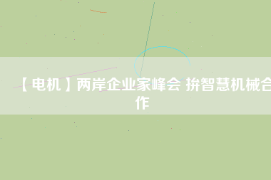 【電機】兩岸企業(yè)家峰會 拚智慧機械合作 - TECO東元電機 | 變頻器·伺服電機·減速機·電機解決方案