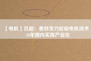 【電機】呂超:泰特發力輪轂電機技術 2018年國內實現產業化 - TECO東元電機 | 變頻器·伺服電機·減速機·電機解決方案