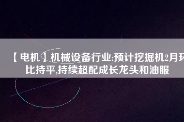 【電機】機械設備行業:預計挖掘機2月環比持平,持續超配成長龍頭和油服 - TECO東元電機 | 變頻器·伺服電機·減速機·電機解決方案