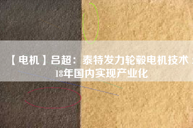 【電機】呂超:泰特發力輪轂電機技術 2018年國內實現產業化 - TECO東元電機 | 變頻器·伺服電機·減速機·電機解決方案