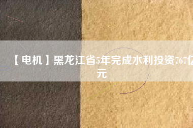 【電機】黑龍江省5年完成水利投資767億元 - TECO東元電機 | 變頻器·伺服電機·減速機·電機解決方案