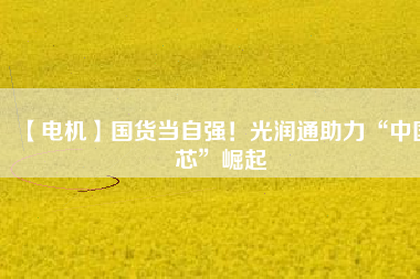 【電機】國貨當(dāng)自強！光潤通助力“中國芯”崛起 - TECO東元電機 | 變頻器·伺服電機·減速機·電機解決方案