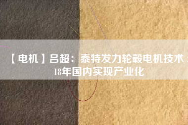 【電機】呂超:泰特發力輪轂電機技術 2018年國內實現產業化 - TECO東元電機 | 變頻器·伺服電機·減速機·電機解決方案