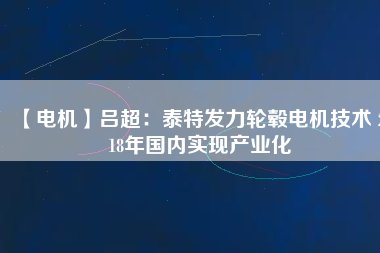【電機】呂超:泰特發力輪轂電機技術 2018年國內實現產業化 - TECO東元電機 | 變頻器·伺服電機·減速機·電機解決方案