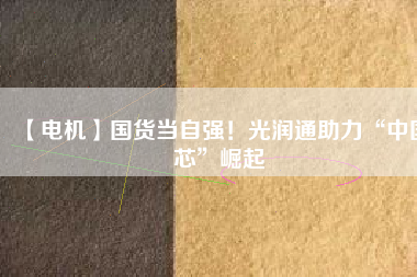 【電機】國貨當(dāng)自強！光潤通助力“中國芯”崛起 - TECO東元電機 | 變頻器·伺服電機·減速機·電機解決方案