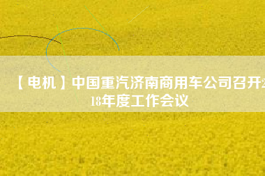 【電機】中國重汽濟南商用車公司召開2018年度工作會議 - TECO東元電機 | 變頻器·伺服電機·減速機·電機解決方案