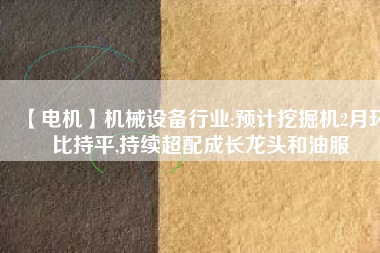 【電機】機械設備行業:預計挖掘機2月環比持平,持續超配成長龍頭和油服 - TECO東元電機 | 變頻器·伺服電機·減速機·電機解決方案