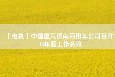 【電機】中國重汽濟南商用車公司召開2018年度工作會議 - TECO東元電機 | 變頻器·伺服電機·減速機·電機解決方案