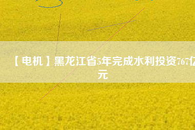 【電機】黑龍江省5年完成水利投資767億元 - TECO東元電機 | 變頻器·伺服電機·減速機·電機解決方案