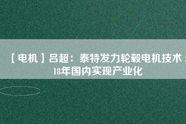 【電機】呂超:泰特發力輪轂電機技術 2018年國內實現產業化 - TECO東元電機 | 變頻器·伺服電機·減速機·電機解決方案