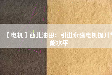 【電機】西北油田：引進永磁電機提升節能水平 - TECO東元電機 | 變頻器·伺服電機·減速機·電機解決方案