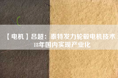 【電機】呂超:泰特發力輪轂電機技術 2018年國內實現產業化 - TECO東元電機 | 變頻器·伺服電機·減速機·電機解決方案