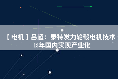 【電機】呂超:泰特發力輪轂電機技術 2018年國內實現產業化 - TECO東元電機 | 變頻器·伺服電機·減速機·電機解決方案