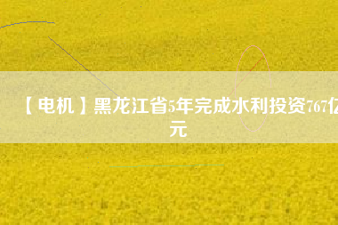 【電機】黑龍江省5年完成水利投資767億元 - TECO東元電機 | 變頻器·伺服電機·減速機·電機解決方案