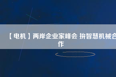 【電機】兩岸企業(yè)家峰會 拚智慧機械合作 - TECO東元電機 | 變頻器·伺服電機·減速機·電機解決方案