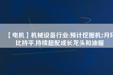 【電機】機械設備行業:預計挖掘機2月環比持平,持續超配成長龍頭和油服 - TECO東元電機 | 變頻器·伺服電機·減速機·電機解決方案