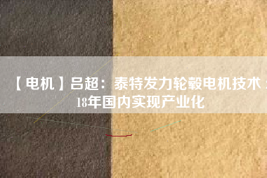 【電機】呂超:泰特發力輪轂電機技術 2018年國內實現產業化 - TECO東元電機 | 變頻器·伺服電機·減速機·電機解決方案