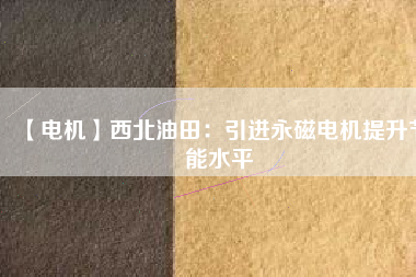 【電機】西北油田：引進永磁電機提升節能水平 - TECO東元電機 | 變頻器·伺服電機·減速機·電機解決方案