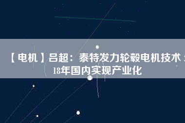 【電機】呂超:泰特發力輪轂電機技術 2018年國內實現產業化 - TECO東元電機 | 變頻器·伺服電機·減速機·電機解決方案