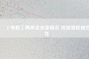 【電機】兩岸企業(yè)家峰會 拚智慧機械合作 - TECO東元電機 | 變頻器·伺服電機·減速機·電機解決方案