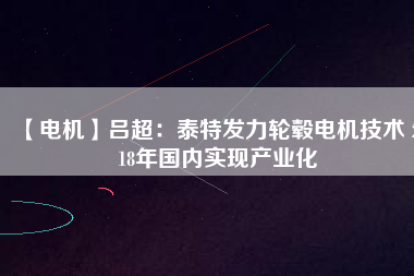 【電機】呂超:泰特發力輪轂電機技術 2018年國內實現產業化 - TECO東元電機 | 變頻器·伺服電機·減速機·電機解決方案