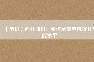 【電機】西北油田：引進永磁電機提升節能水平 - TECO東元電機 | 變頻器·伺服電機·減速機·電機解決方案
