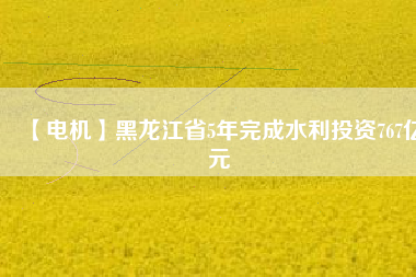 【電機】黑龍江省5年完成水利投資767億元 - TECO東元電機 | 變頻器·伺服電機·減速機·電機解決方案