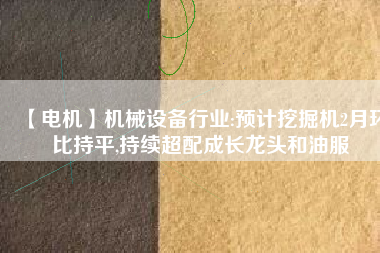 【電機】機械設備行業:預計挖掘機2月環比持平,持續超配成長龍頭和油服 - TECO東元電機 | 變頻器·伺服電機·減速機·電機解決方案