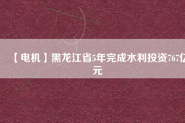【電機】黑龍江省5年完成水利投資767億元 - TECO東元電機 | 變頻器·伺服電機·減速機·電機解決方案