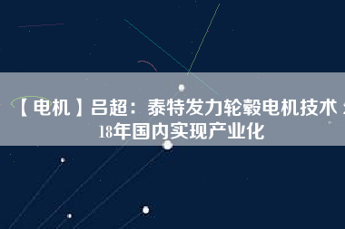 【電機】呂超:泰特發力輪轂電機技術 2018年國內實現產業化 - TECO東元電機 | 變頻器·伺服電機·減速機·電機解決方案