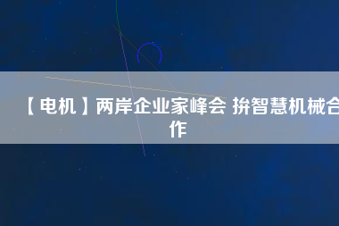 【電機】兩岸企業(yè)家峰會 拚智慧機械合作 - TECO東元電機 | 變頻器·伺服電機·減速機·電機解決方案