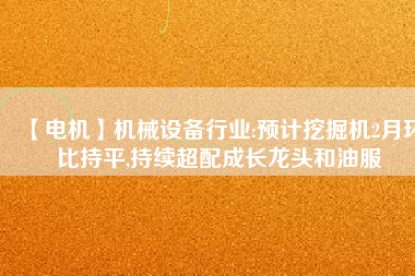 【電機】機械設備行業:預計挖掘機2月環比持平,持續超配成長龍頭和油服 - TECO東元電機 | 變頻器·伺服電機·減速機·電機解決方案