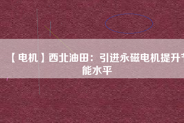 【電機】西北油田：引進永磁電機提升節能水平 - TECO東元電機 | 變頻器·伺服電機·減速機·電機解決方案