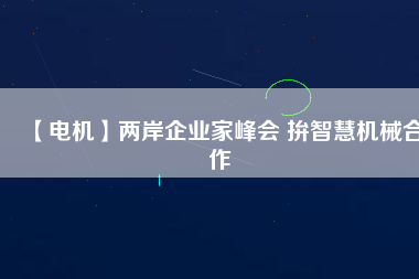 【電機】兩岸企業(yè)家峰會 拚智慧機械合作 - TECO東元電機 | 變頻器·伺服電機·減速機·電機解決方案