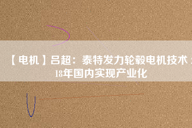 【電機】呂超:泰特發力輪轂電機技術 2018年國內實現產業化 - TECO東元電機 | 變頻器·伺服電機·減速機·電機解決方案