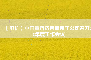 【電機】中國重汽濟南商用車公司召開2018年度工作會議 - TECO東元電機 | 變頻器·伺服電機·減速機·電機解決方案