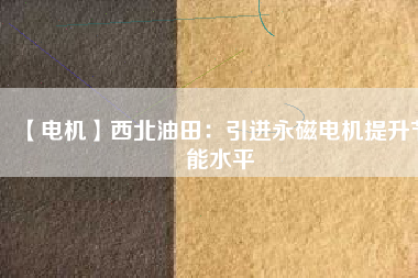 【電機】西北油田：引進永磁電機提升節能水平 - TECO東元電機 | 變頻器·伺服電機·減速機·電機解決方案