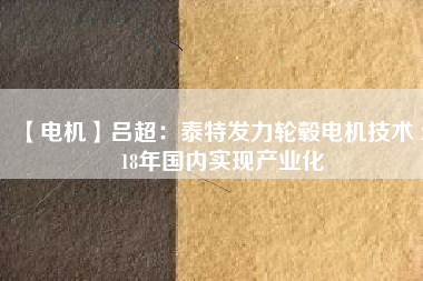 【電機】呂超:泰特發力輪轂電機技術 2018年國內實現產業化 - TECO東元電機 | 變頻器·伺服電機·減速機·電機解決方案